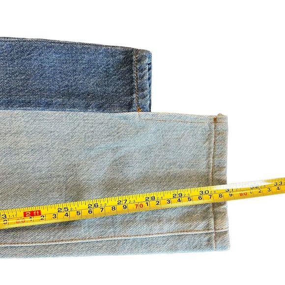 Good American Good Boy Two Tone Step Hem High Waist Jeans Womens 6 / 28 - Picture 6 of 6